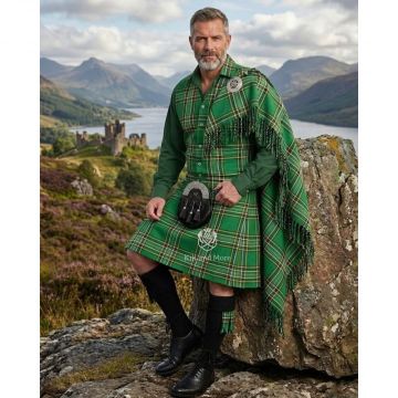 Scottish Kilt Outfit With Vest For Men's Available in 5000+ Tartans