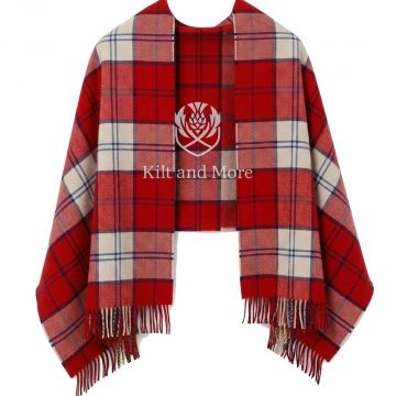 Lennox Dress Red Tartan Shawl