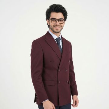 Maroon Superior Serge Tailored Formal Classic Jacket
