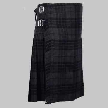 Men's Custom Scottish 8 Yard Traditional Kilt - Grey Watch Tartan