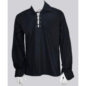 Mens Highland Jacobite Jacobean Ghillie Kilt Shirt