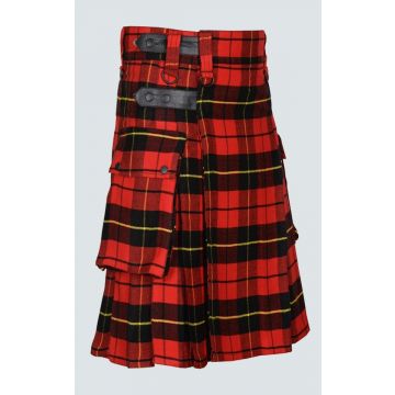 Men's Scottish Utility Kilt with Cargo Pockets - Wallace Tartan