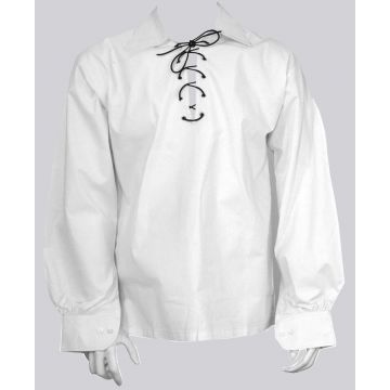 Mens Scottish White Ghillie Shirt 