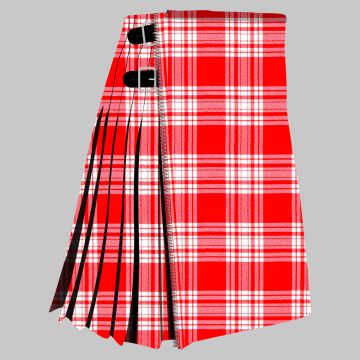 Menzies Red White Modern Tartan Kilt