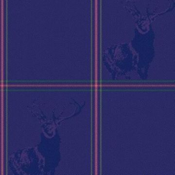 Monarch of Glen Stag Purple Tartan kilt