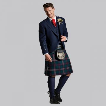 Scottish National Navy Blue Tweed Kilt Outfit