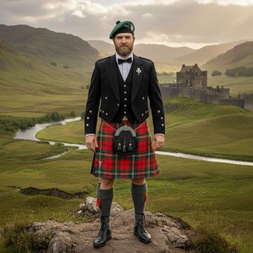 Tartan Kilt Outfit Package With Prince Charlie Jacket