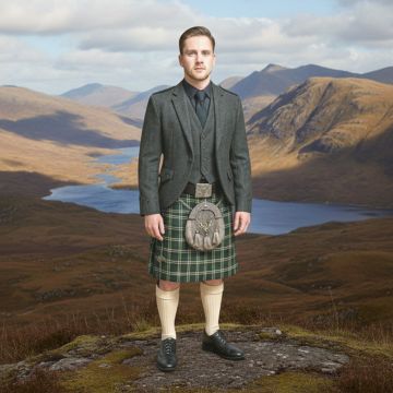 Tartan Kilt Outfit With Grey Argyll Jacket
