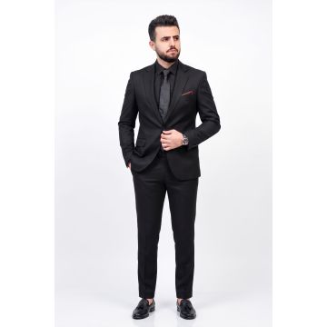 Premium Black Plain 2 Piece Suit For Men