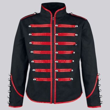 Red Parade Marching Drummer Jacket ,Gothic Steampunk Shady jacket