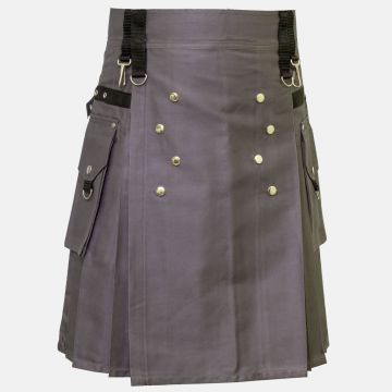 Scottish Active Men Grey Utility Sports Kilt