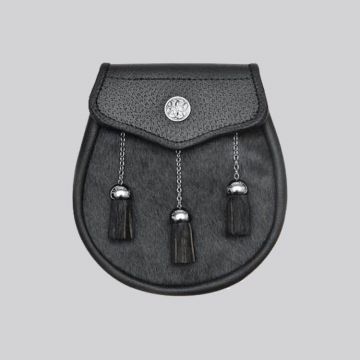 Semi Dress Black Calfskin Celtic Boss Sporran