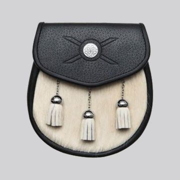 Semi Dress Natural Calfskin Embossed Cross And Stud Sporran