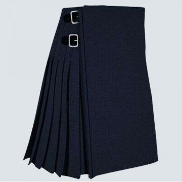 Solid Blue Modern Tartan Kilt