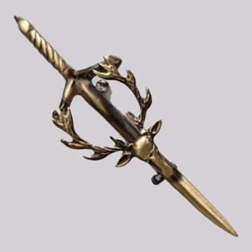 Antique Staghead Kilt Pin