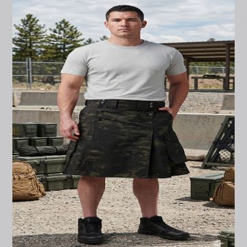 Tactical Men's Multicam Black Commando Kilt