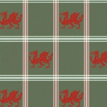 Welsh Dragon Red Small Sett Tartan kilt