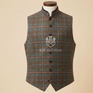 Young Weathered Tartan Vest