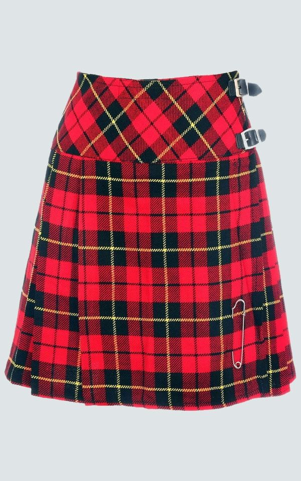 BRAW CLANS TARTANS Mini Jupe Kilt Femme - Tartan Traditionnel Écossais