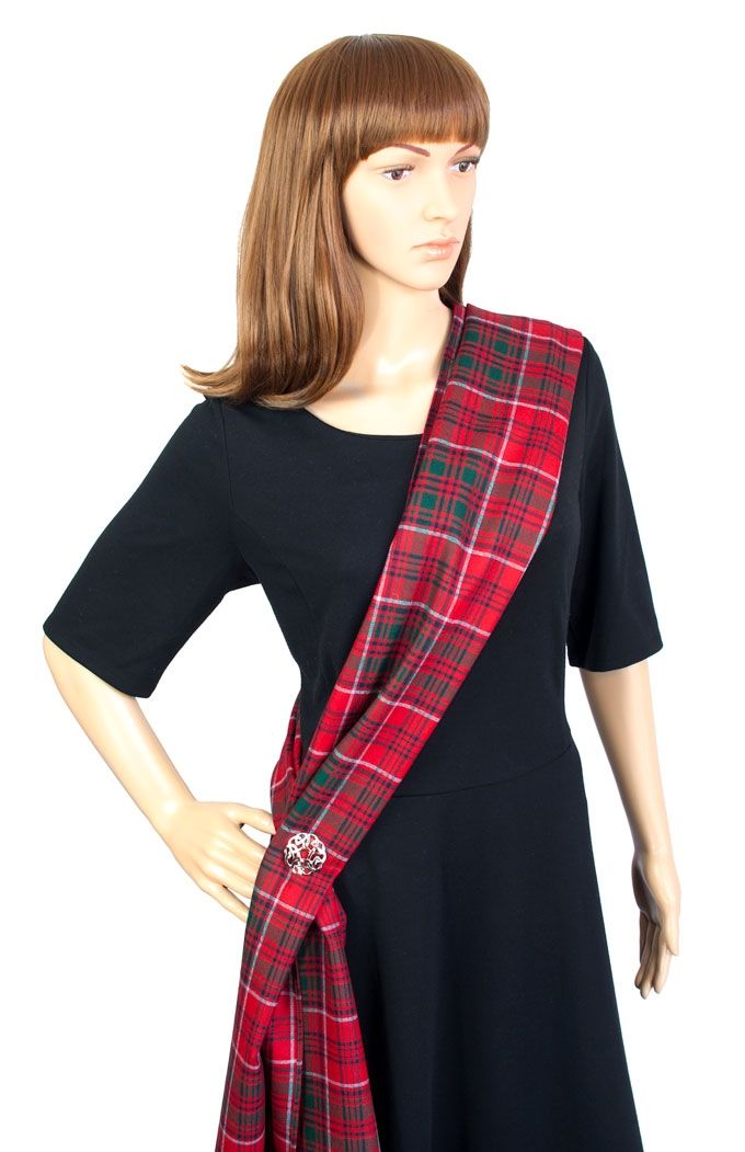 Wool Plaid Sash | ScotlandShop 5792 Scottish Women Tartan Sash display picture 1