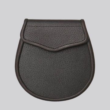 Dark Brown Leather Basic Design Sporran