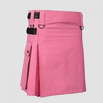 Fashion Utility Kilt For Women With Leather Straps