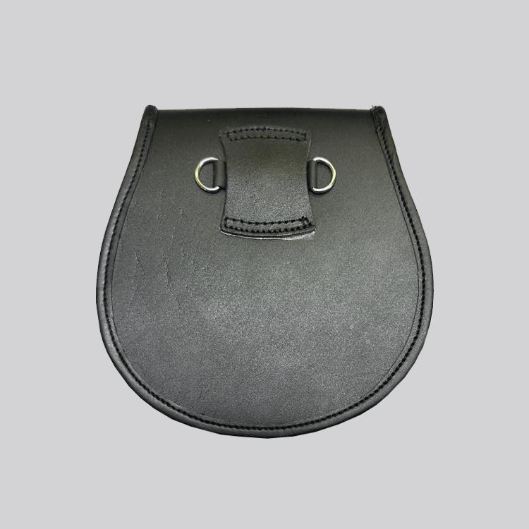 New Black Leather Sporran