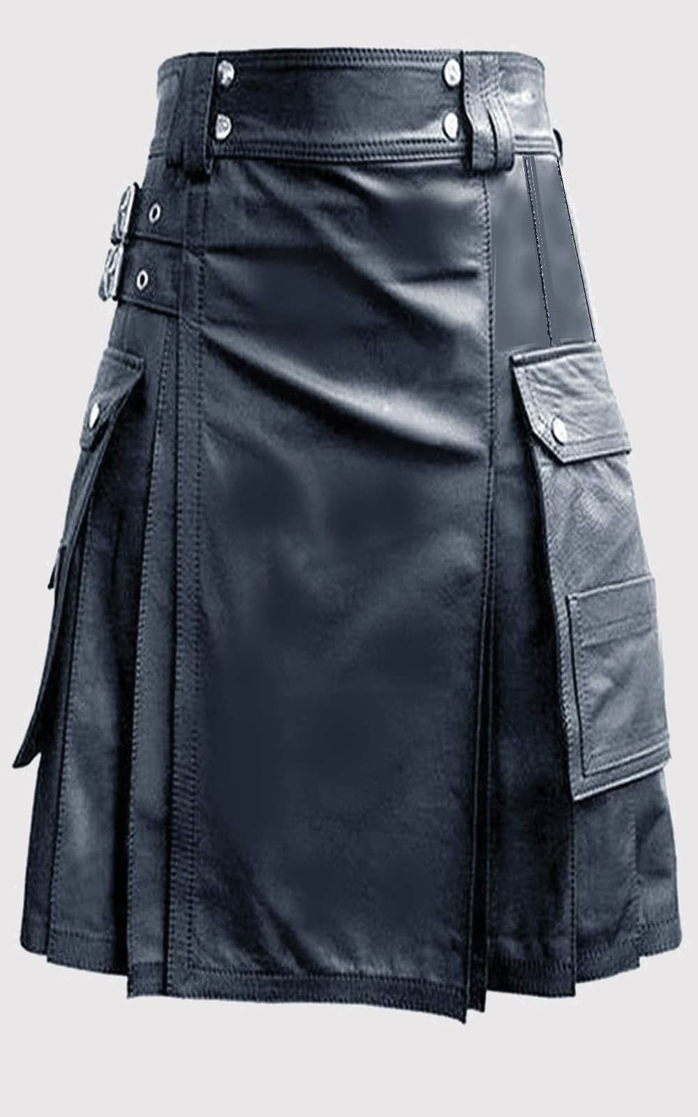 Handmade Real Leather Kilt